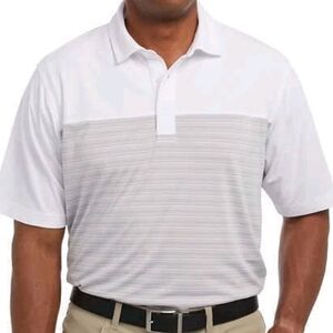 Pebble Beach NWT White and Gray Polo Shirt XXL